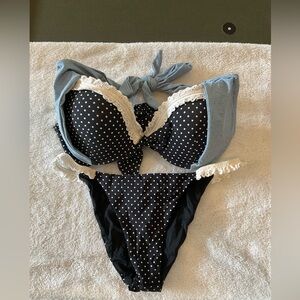 Beach Bunny Black and White Polka Dot Bikini